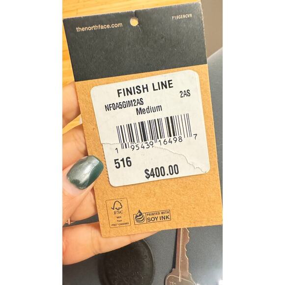 The North Face Nuptse Belted Long Parka White Cream | Size Medium M | BNWT - Picture 8 of 8